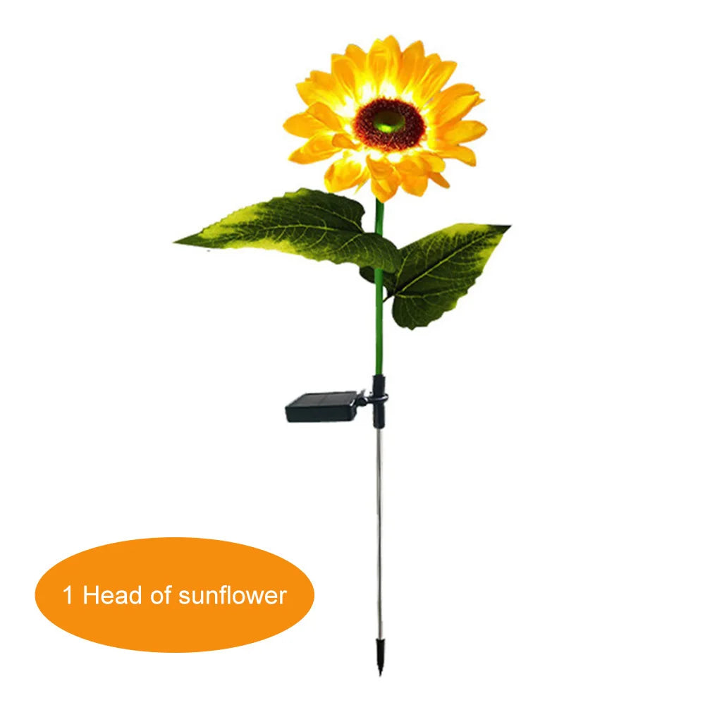 Solar sunflower lamp