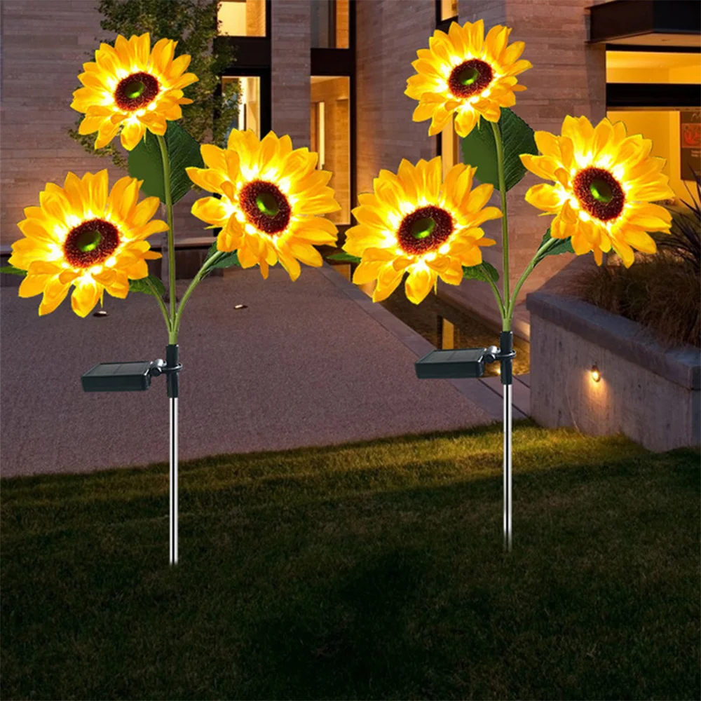 Solar sunflower lamp