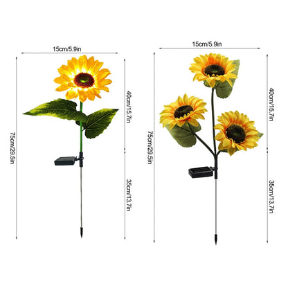 Solar sunflower lamp